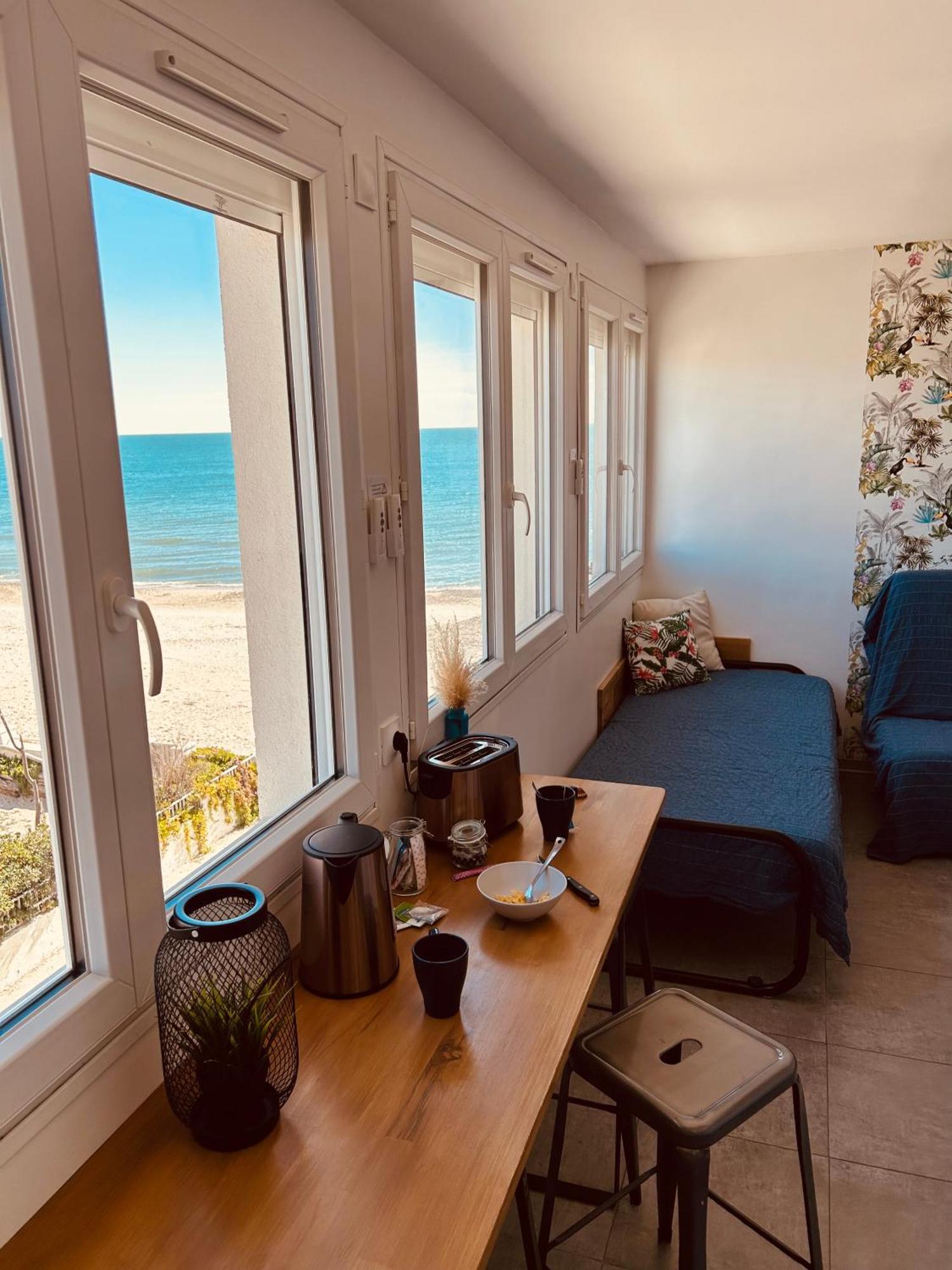 Estudio 1Ere Ligne Vue Mer ,Place De Parking Privee Acces A La Plage De La Residence 3Eme Etage Palavas-les-Flots Kültér fotó