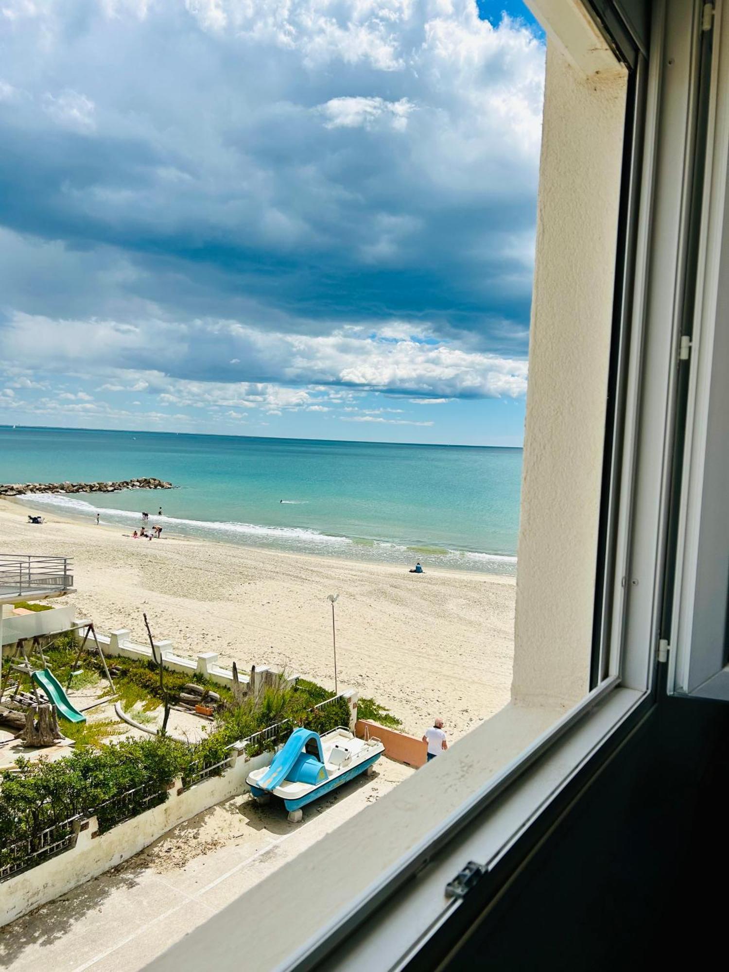 Estudio 1Ere Ligne Vue Mer ,Place De Parking Privee Acces A La Plage De La Residence 3Eme Etage Palavas-les-Flots Kültér fotó
