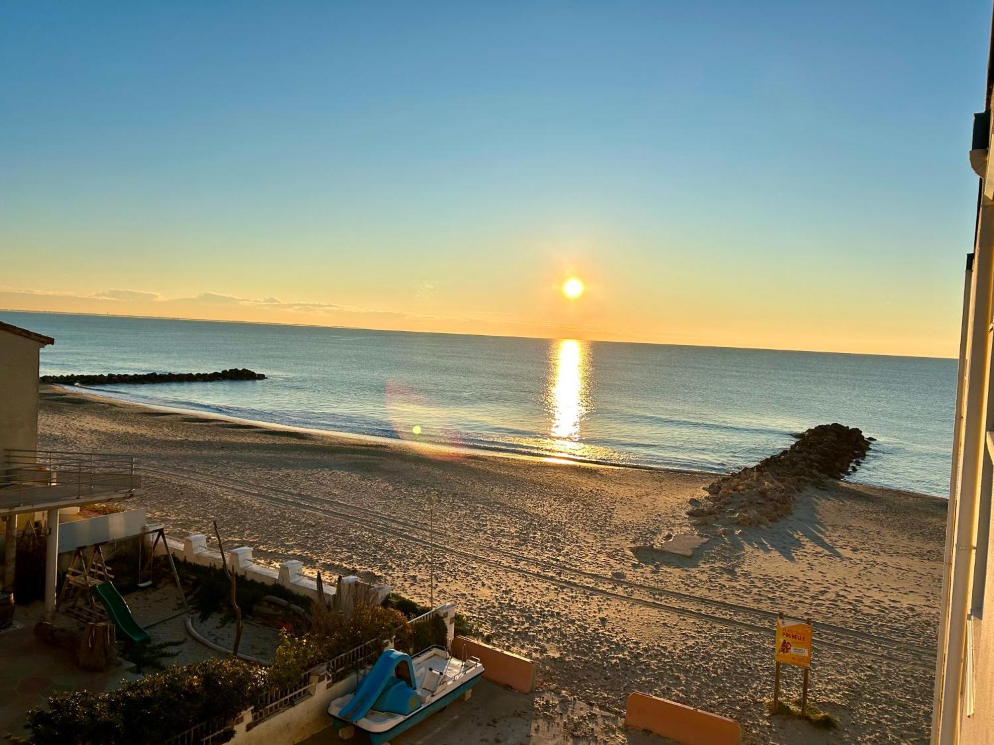 Estudio 1Ere Ligne Vue Mer ,Place De Parking Privee Acces A La Plage De La Residence 3Eme Etage Palavas-les-Flots Kültér fotó