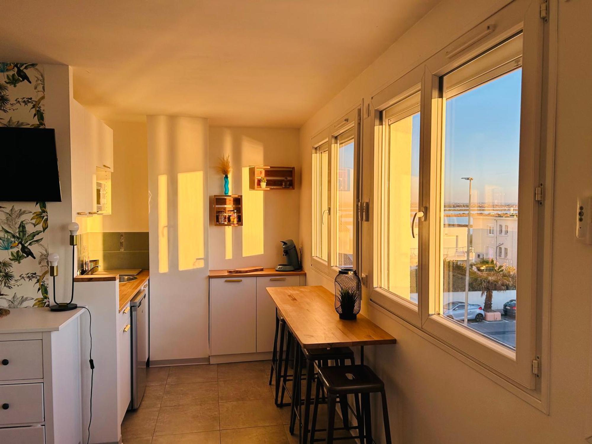 Estudio 1Ere Ligne Vue Mer ,Place De Parking Privee Acces A La Plage De La Residence 3Eme Etage Palavas-les-Flots Kültér fotó