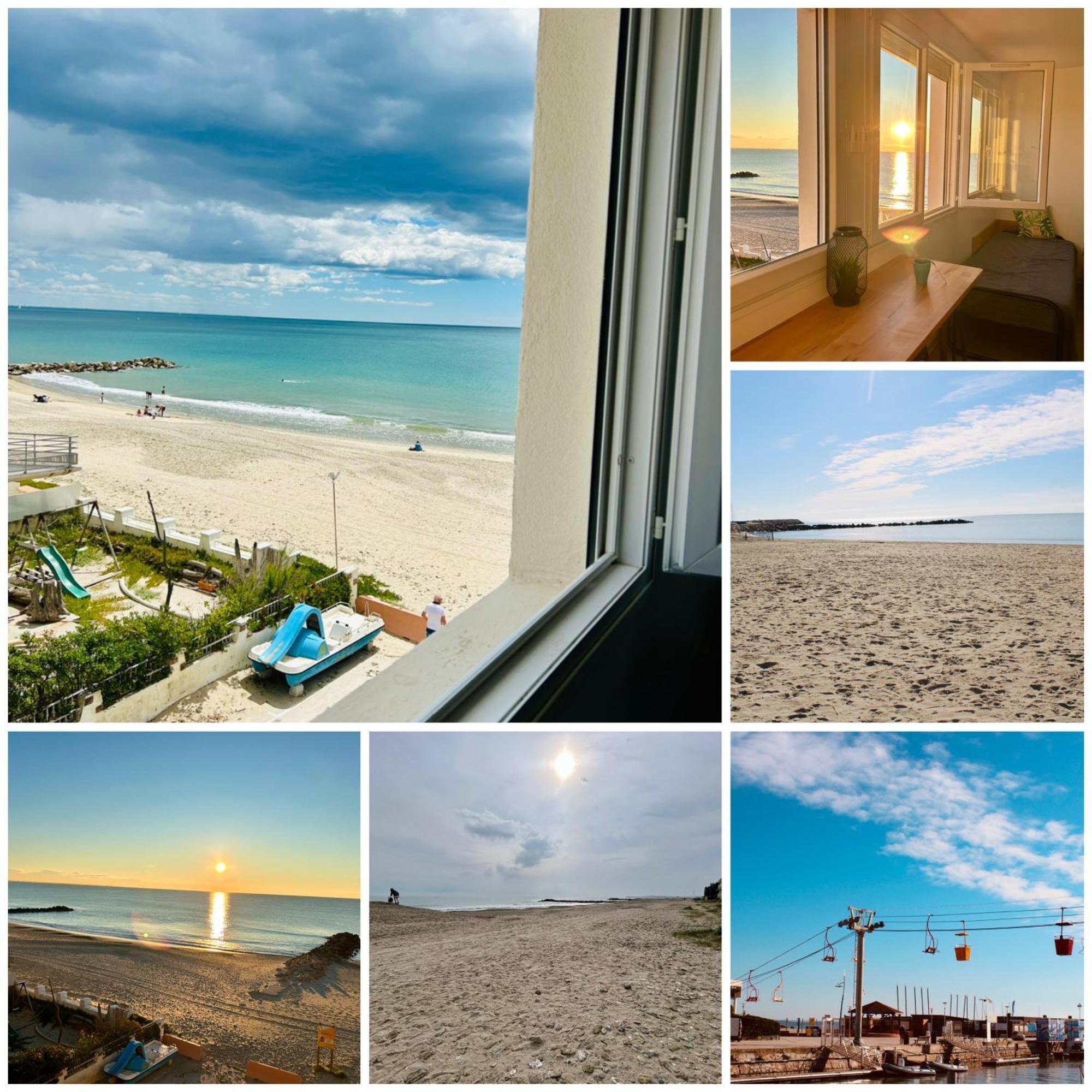 Estudio 1Ere Ligne Vue Mer ,Place De Parking Privee Acces A La Plage De La Residence 3Eme Etage Palavas-les-Flots Kültér fotó