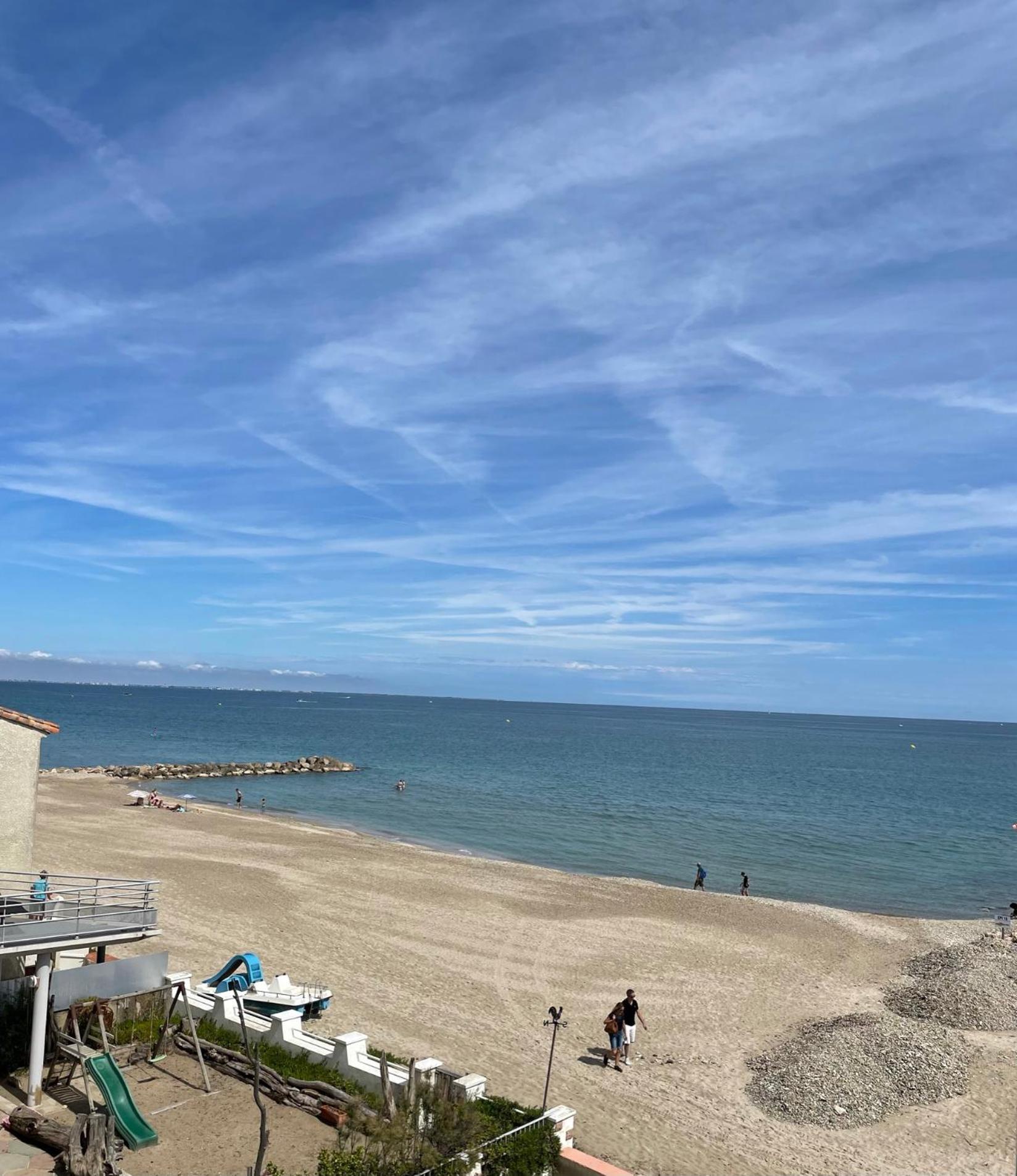 Estudio 1Ere Ligne Vue Mer ,Place De Parking Privee Acces A La Plage De La Residence 3Eme Etage Palavas-les-Flots Kültér fotó